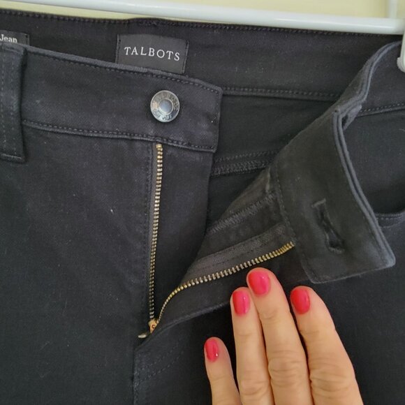 Talbots Slim Ankle Black Jeans 5 Pocket Women's Size 6 - Picture 5 of 12